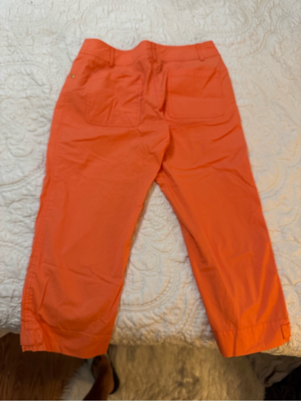 hearts of palm Bright Coral Cropped Pants
